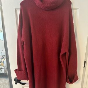 Ava & Viv Rich Burgundy Turtleneck Sweater